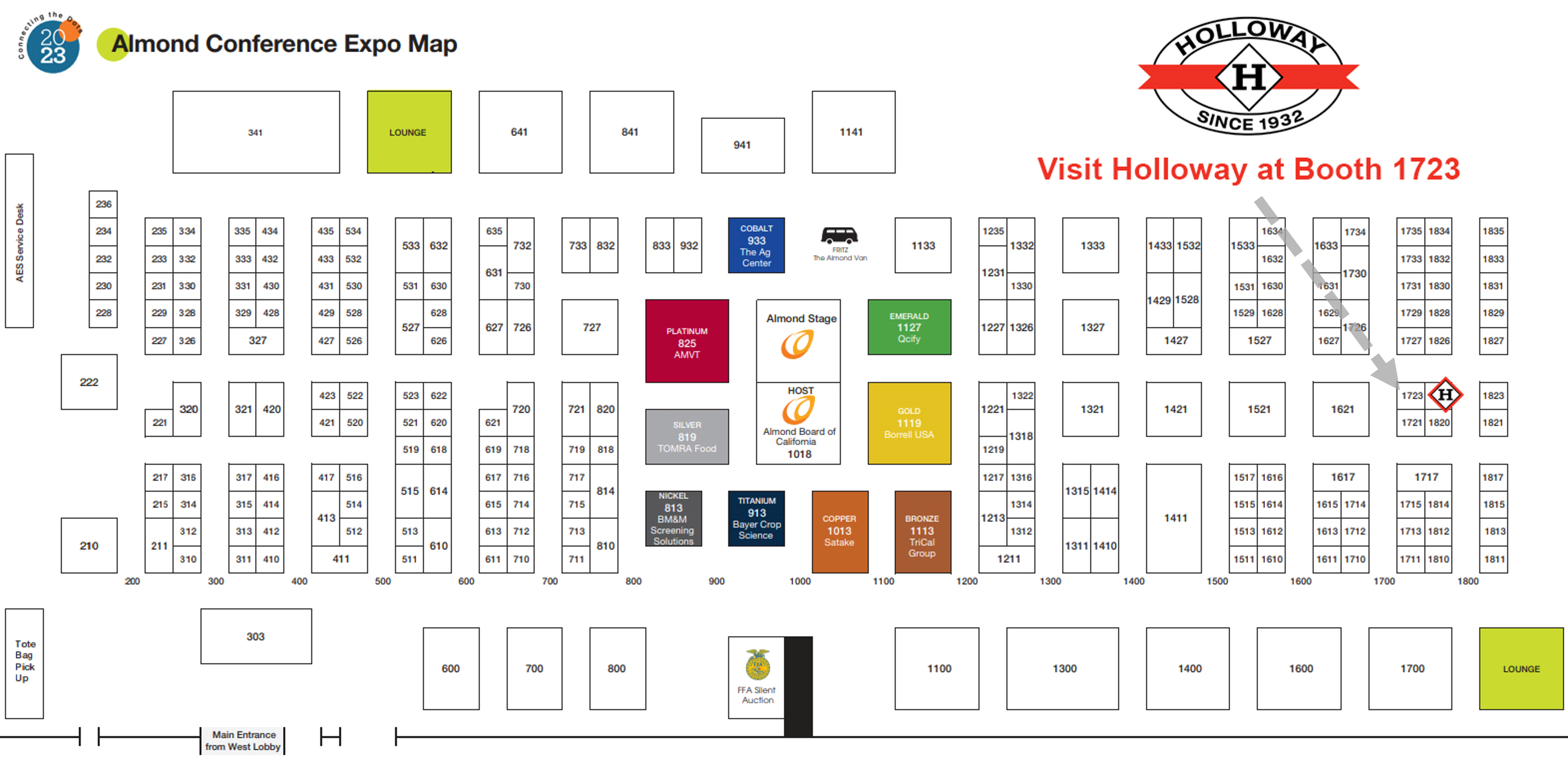 Almond Conference tradeshow map